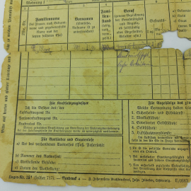 Полицейский формуляр, подписан Марией Феллер,1942г.. Картинка 2